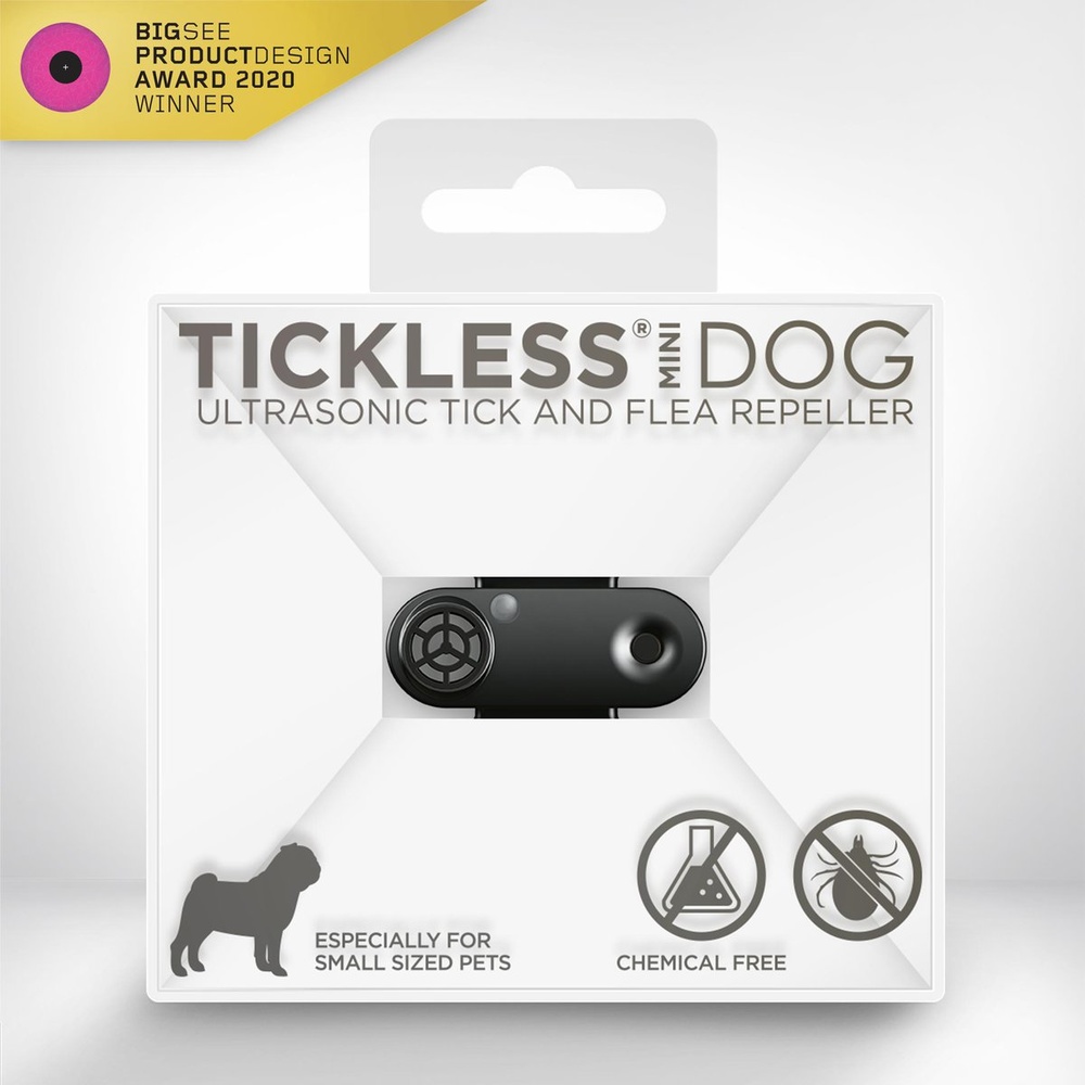 Tickless Mini Újratölthető ultrahangos kullancsriasztó kutyáknak (fekete)